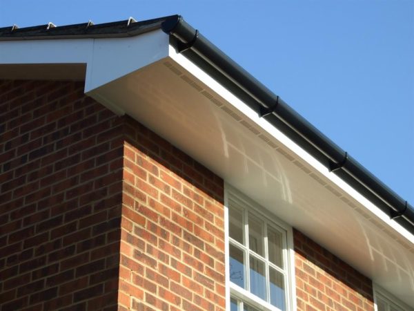 ventilated-soffit-black-pvc-guttering Hampshire, West Sussex and Surrey